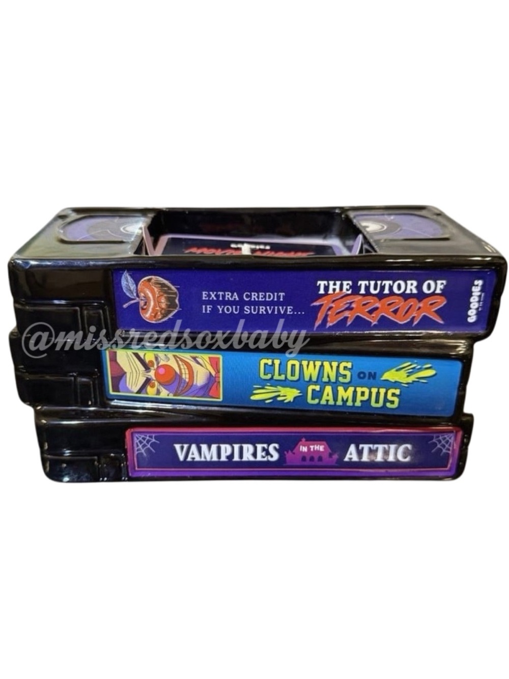 Goodies by DW Home ‘Movie Night’ Stacked VHS Horror Tapes Candle